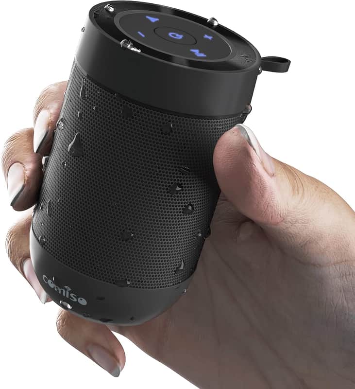 Portable Bluetooth Speaker with TF Card Support, IP65 Waterproof Wireless Audio Speaker for Outdoor, Travel, Beach & Home Use image 1