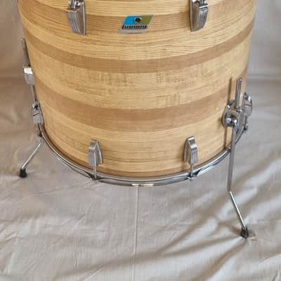 Ludwig Classic 3 ply 20x18" Floor Tom with Blue and Olive B&O Badge 1970 s- 1976 - Butcher Block image 1