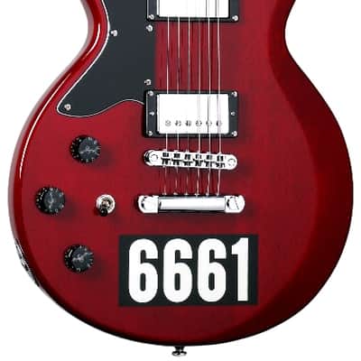Schecter Zacky Vengeance Custom Reissue Left Handed Electric Guitar. See Thru Cherry with 6661 Graphic image 2