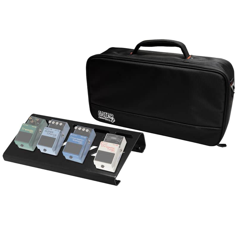 Gator Cases GPB-LAK-1 Small Black Aluminum Guitar Bass Pedal Board w/ Carry Bag image 1