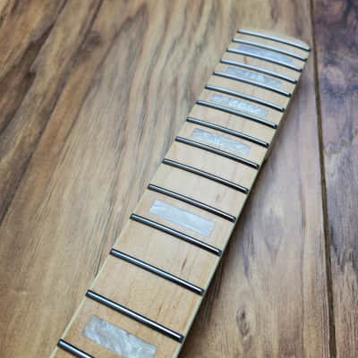 Stratocaster Compatible Bound Maple Neck with Pearl Block inlays Nitro Satin image 1