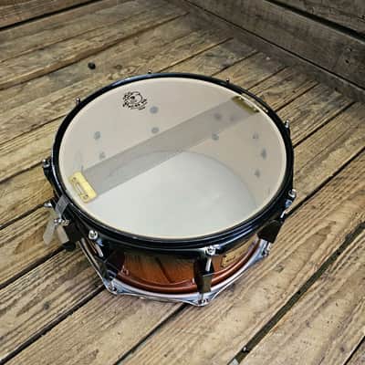 Snare Drum 13" Pork Pie USA, Orange To Black Glitter USED! RKPIE120526 image 4