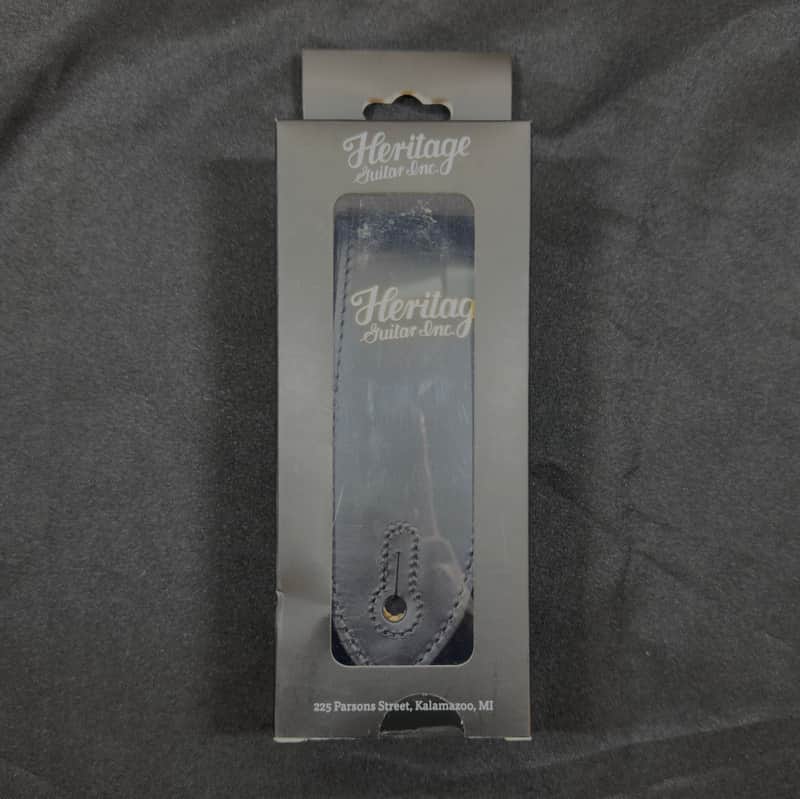Heritage Guitars Premium Leather Guitar Strap - Black image 1