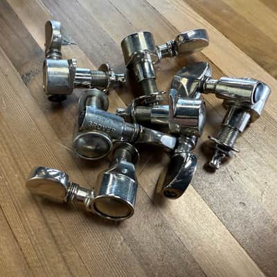 Vintage Grover Rotomatic 6 in Line Tuners 1970's Full Set Milk Bottle USA image 2
