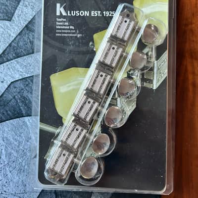 Tone Pros Kluson Vintage in-line Deluxe Locking 2010's - Nickel image 1