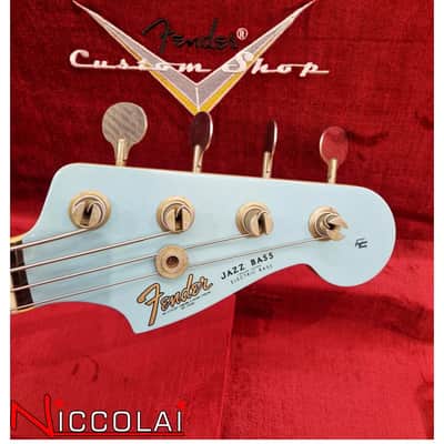 Fender Limited Edition Custom Shop 66 Jazz Bass Journeyman Rosewood Aged Daphne Blue 2023 image 13
