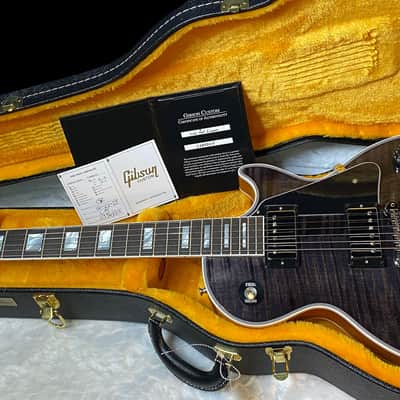 NEW! Gibson Dealer Select Custom Shop Les Paul Custom AAA Figured Flame Top - Transparent Black / Natural Back - Authorized Dealer - WOW! WOW! WOW! 8.9 lbs - G05989 image 16