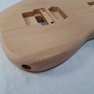Unfinished Mahogany Hxx guitar body - for Fender Strat Stratocaster neck Floyd Rose J2311 image 3