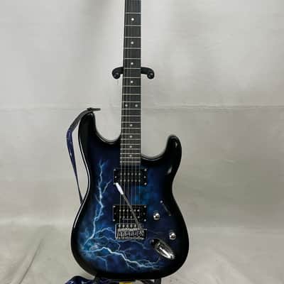 Unbranded Strat-Like - Blue Lightning image 3