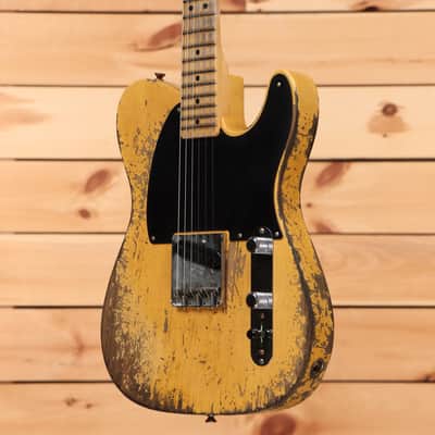 Fender Custom Shop Limited 1950s C-Wah Pine Esquire Super Heavy Relic - Aged Nocaster Blonde - R131443 - PLEK'd image 3