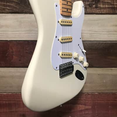 Squier MIJ Standard Stratocaster Maple Fretboard Arctic White 1980s image 2