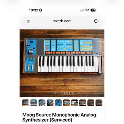 Moog Source Monophonic Analog Synthesizer with Patch Memory 1981 - 1985 - Blue
