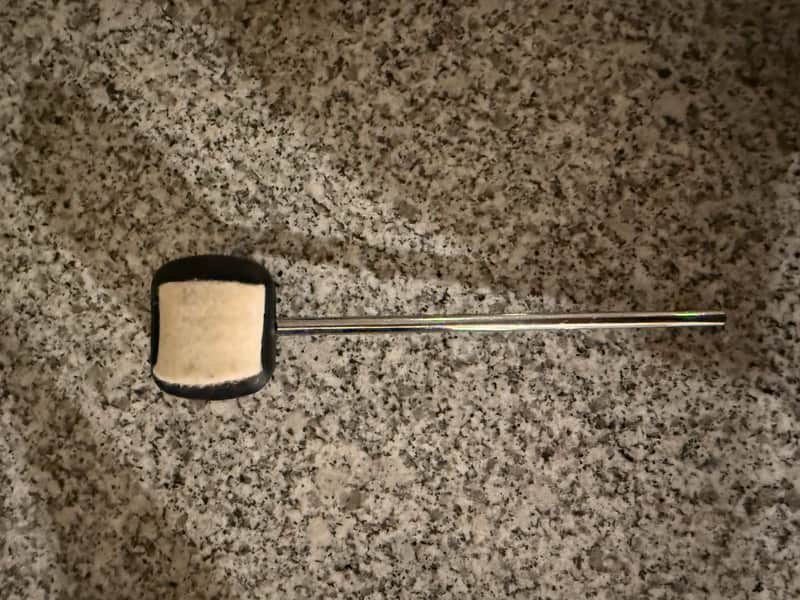 DW DWSM101 Two Way Felt/Plastic Bass Drum Beater 2010s - Chrome/Black imagen 1