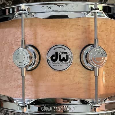 Mint DW Collector’s Series Exotic Natural Lacquer Over Birdseye Maple w/Chrome 6.5x14 image 2