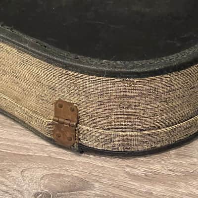Vintage 1960’s 2 Tone Guitar Case Black / Cream Tweed w Red Interior Harmony Stratotone Danelectro Silvertone Regal Kay Gibson Gretsch Mosrite Burns image 12