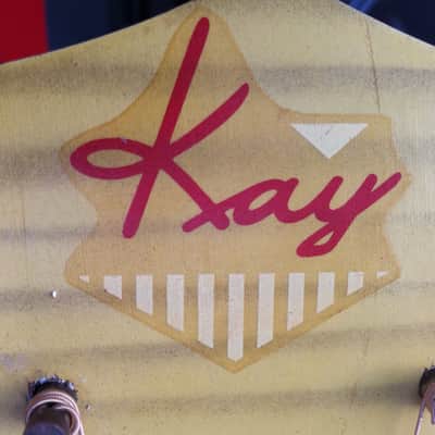 Kay Archtop 1950's Blonde Tiger Stripe w/ Hardshell Case image 7