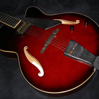 Carved Solid Wood Peerless Cremona Jazz Archtop Electric Guitar w case (small repair on the top) image 2