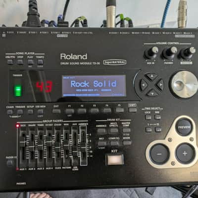 Roland TD-30K V-Drum Kit with Mesh Pads 2010s - Black image 4
