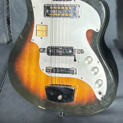 1960s Teisco Audition 2 MIJ Vintage Guitar w/ Gold Foil & Vintage DeArmond Pickup image 5