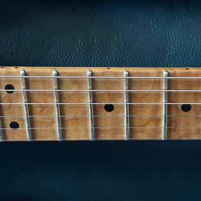 Xotic California Classic XSC-2 SSH, 2021-USA, Super Heavy Aging-Lake Placid Blue w/Roasted Flame Maple Neck image 18