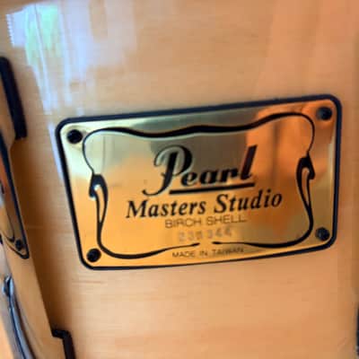 Pearl Masters studio BRX-5514DC snare 2002-2006 - #112 Natural Birch image 4
