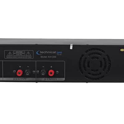 New Technical Pro AX1200 1200 Watt 2-Channel Amplifier 2U Rack DJ Power Amp image 5