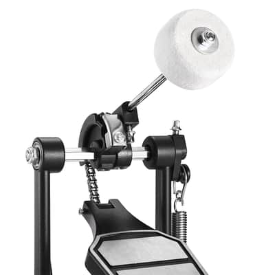 Single Kick Bass Drum Pedal, Kick Drum Pedal Come With Classic Felt Beater Stick & Key For Foot Percussion Set Instrument, Single-Chain Heavy-Duty For Beginner & Pro Drummers image 2