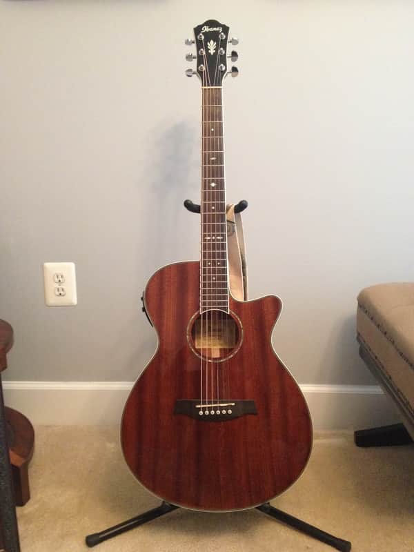 Ibanez AEG12II NMH Natural Mahogany High Gloss Finish | Reverb