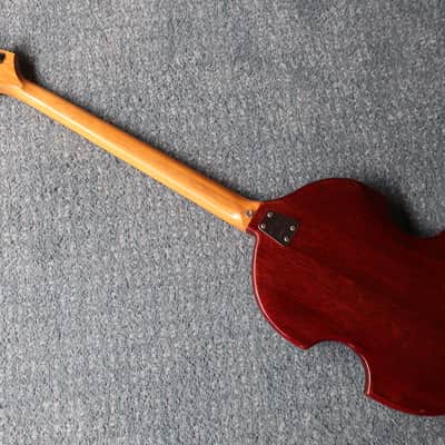 Vintage 1960s Teisco Kingston Bass Wicked Body Shape Caveman Garage Rock Mega Rare Baseball Bat Size Neck Prefect For Thor Hulk Hands image 10
