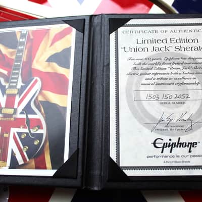 EPIPHONE "Limited Edition "Union Jack" Sheraton"(1503 150 2052)HARDCASE, PAPERS, 3, 57 KG image 23