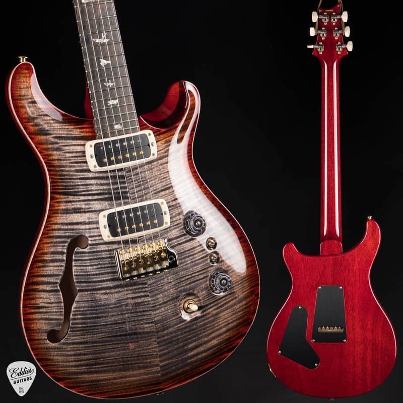 PRS 40th Anniversary Custom 24-08 Semi-Hollow Limited Edition - Charcoal Cherry Burst image 1