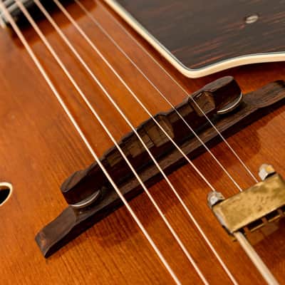 1941 Epiphone DeLuxe Pre-War Vintage Archtop Acoustic Guitar Blonde w/ Case image 9