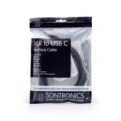 Sontronics XLR-USB-C XLR to USB-C Type Cable with Smartphone and USB-A Type Connectors image 2