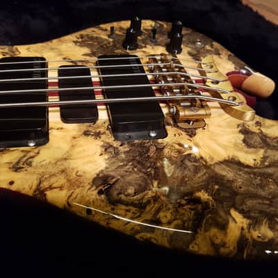 2006 Alembic MJLB 5 Signature Standard Bass Buckeye Burl 5 String image 5