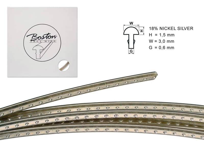 TMA Fretwire, 5 m., 18% nickel , h=1,5 w=3,0 g=0,6mm, alternat...