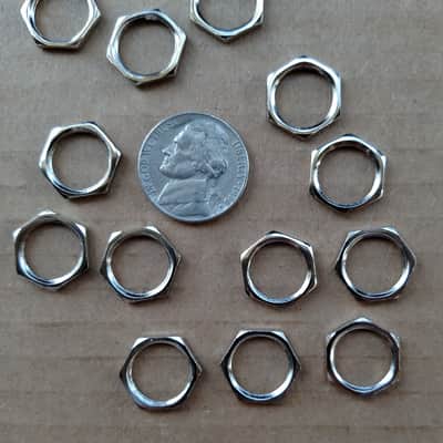 13 NEW Metal Jack Nuts to Replace Plastic Nuts on Roland KC-550 KC-500 KB Amp image 1