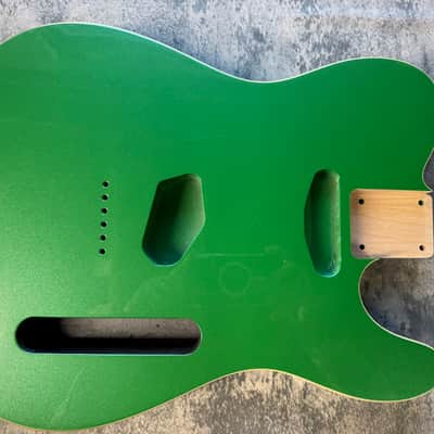 BMC Guitar Body 60's Style Tele® Telecaster® Standard Route Double Bound Green Metallic image 1