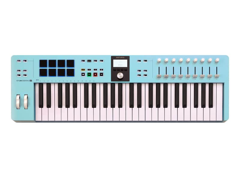 Arturia KeyLab Essential 49 Mk3 MIDI Keyboard Controller (Aquamarine) image 1