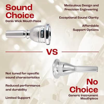 Denis Wick Steven Mead Ultra Euphonium Mouthpiece Silver Plated 5880E-SM3U image 5
