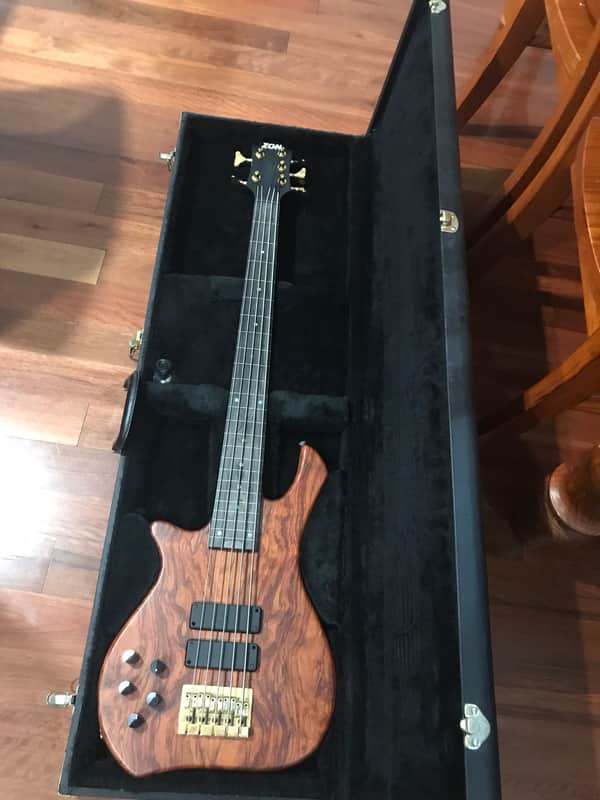Zon Legacy Elite Special 5 Mahogany core with Bubinga top. Flat satin finish with hardshell case image 1