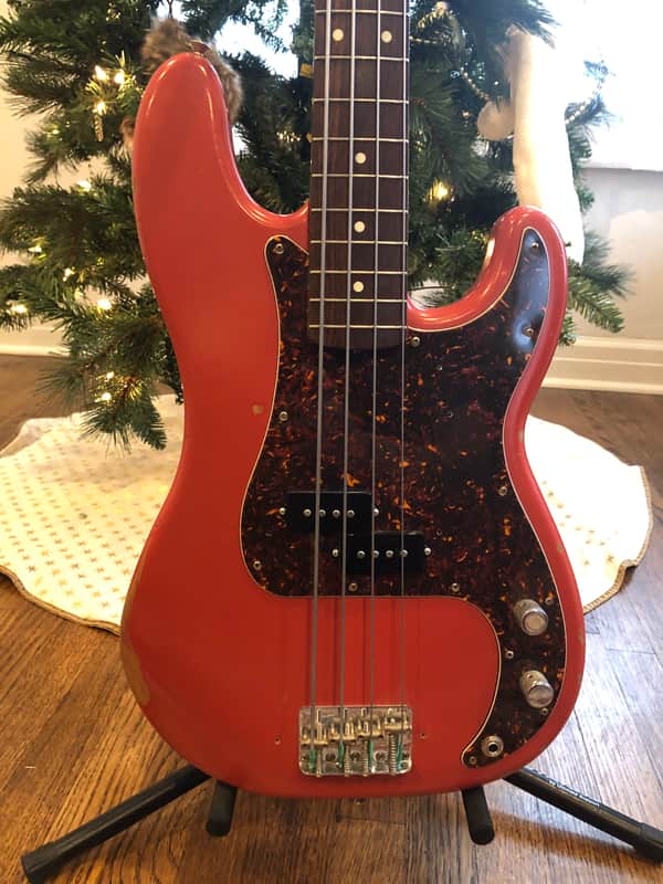 Fender Precision Bass Fiesta Red image 1