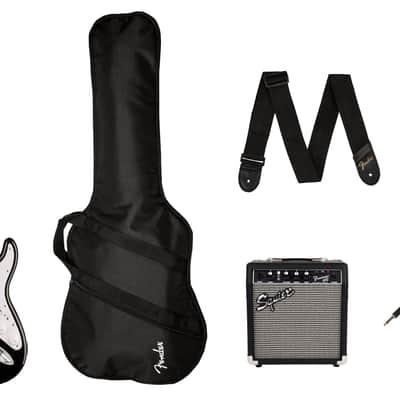 Squier Sonic® Stratocaster® Electric Guitar Pack, Maple Fingerboard, Black, Gig Bag, 10G - 120V image 1