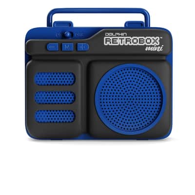 Dolphin RTX-10 Retrobox™ Mini Portable Bluetooth Radio Choose Colors - BLUE image 19