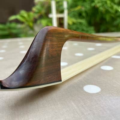 Double Bass French Bow - G.B.Bows - Snakewood Model - Silver Mounted image 8