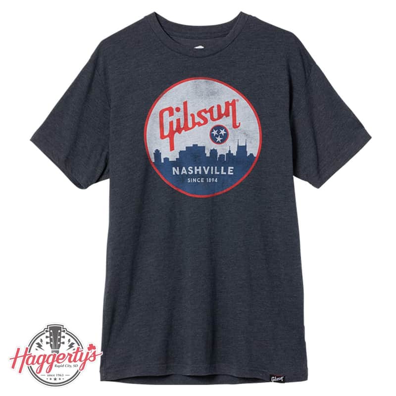 Gibson Nashville Men's Tee (Navy), Large image 1