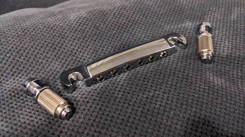 Gibson Adjustable Wraparound Tailpiece - Advanced Plating API112c - Chrome image 1