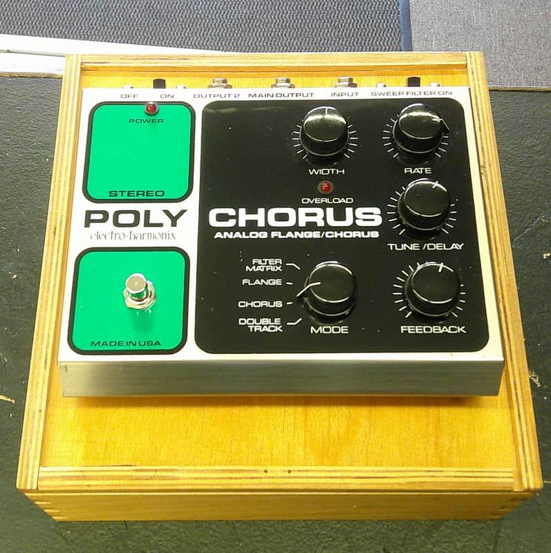 Electro-Harmonix Stereo Poly Chorus Reissue 1999 - 2010 - Black / Silver / Green image 1