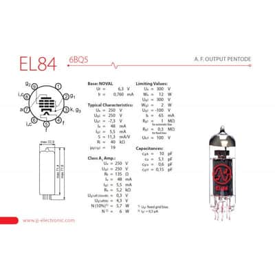 JJ Electronics Power-Amp Tube EL84 | 6BQ5 Amp Valve-Quartet image 2