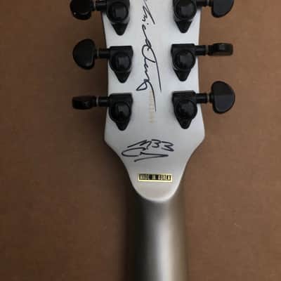 Schecter T-1M33 Diamond Series 1999 - Metallic Matte Silver - Signed by Mike Tempesta-Made in Korea image 4