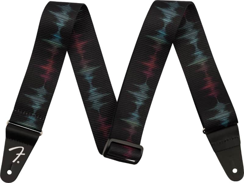 Genuine Fender Retro Series Guitar Strap, Retro Sound Wave image 1